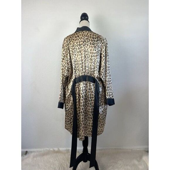 Valerie Stevens Vintage Satin Animal Print Cheers Kimono Robe & Slip Dress Med - Picture 2 of 11